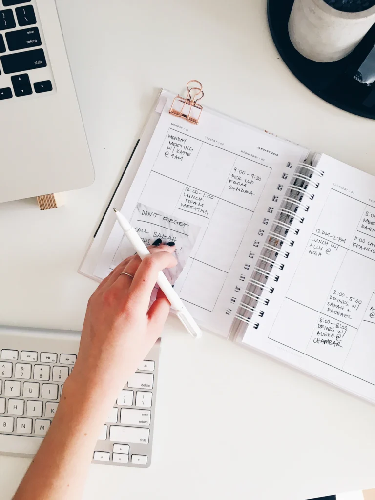 Planner and computer keyboard